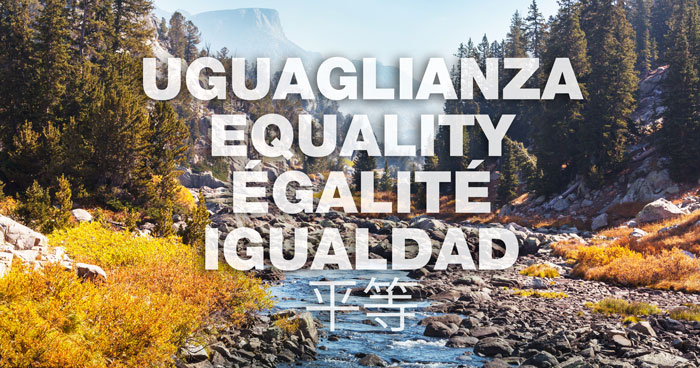 Uguaglianza Equality Egalite igualdad