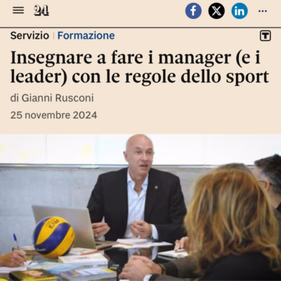 Insegnare a fare i manager con le regole dello sport